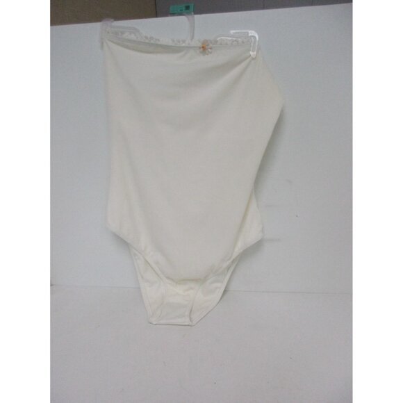 Solid & Striped One Piece Strapless Swimsuit Cream Measures XS NWOT - Picture 1 of 2